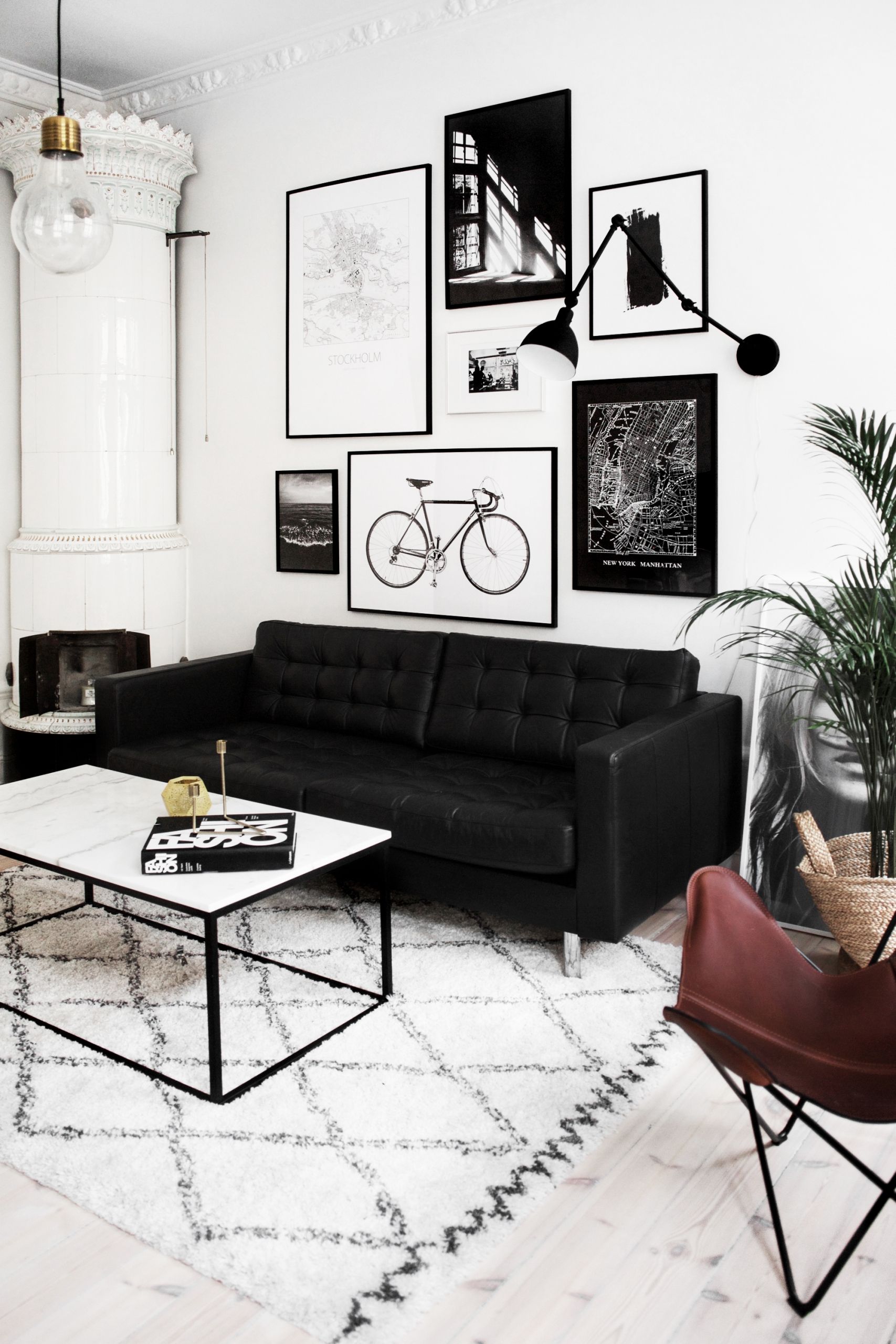 salon noir et blanc contemporain | Cocon - déco & vie nomade