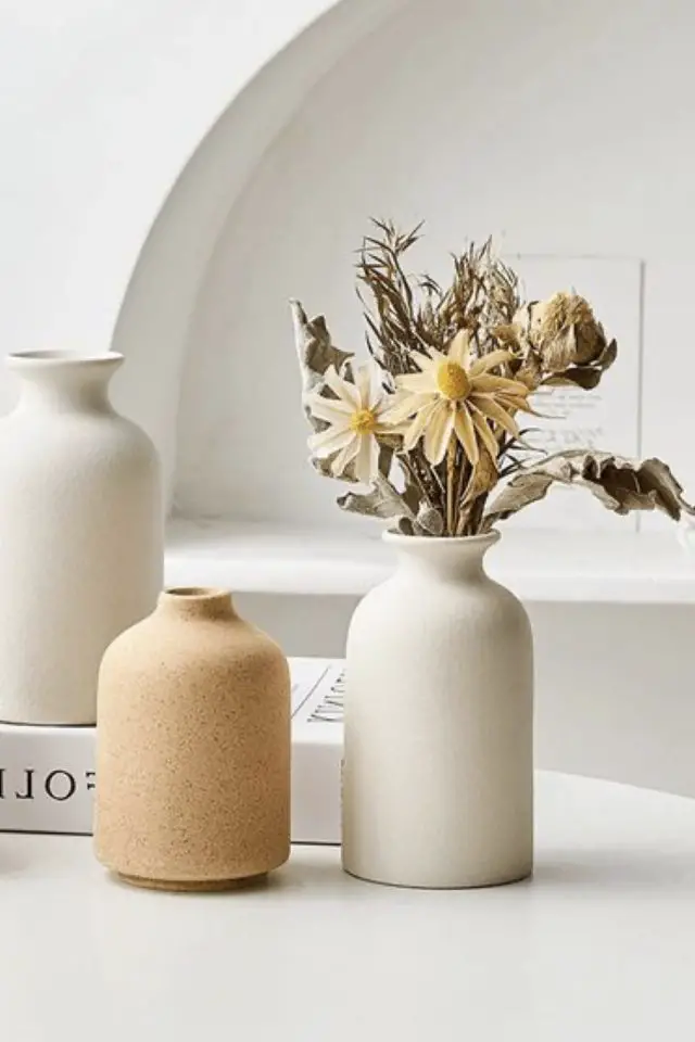 ou trouver vase cadeau deco fleurs séchées décor slow living couleur neutre et organique