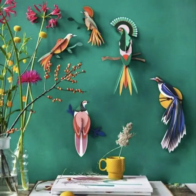 Décoration murale oiseau de paradis Nias en carton