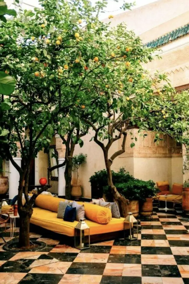 conseils tout savoir sur le mobilier de jardin banquette daybed élégant terrasse arbre fruitiers 
