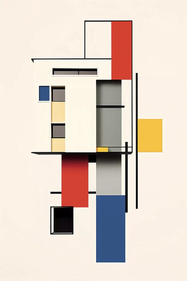 De Stijl mouvement architectural caractéristique histoire lien avec le Bauhaus 