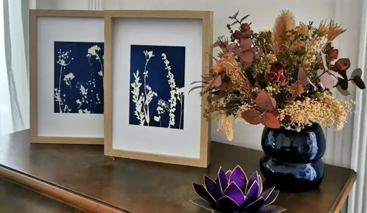 cyanodream decoration végétale made in france impression bleue naturelle artisanale