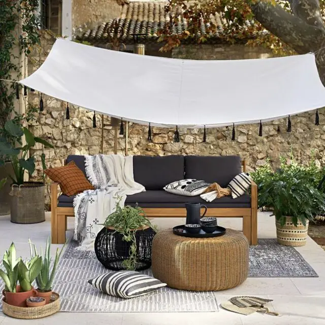 mobilier exterieur la redoute jardin canapé extensible allonger ses jambes facilement terrasse confortable 