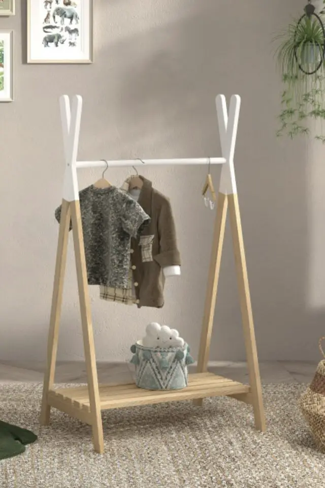 Portant à vêtements enfant en bois