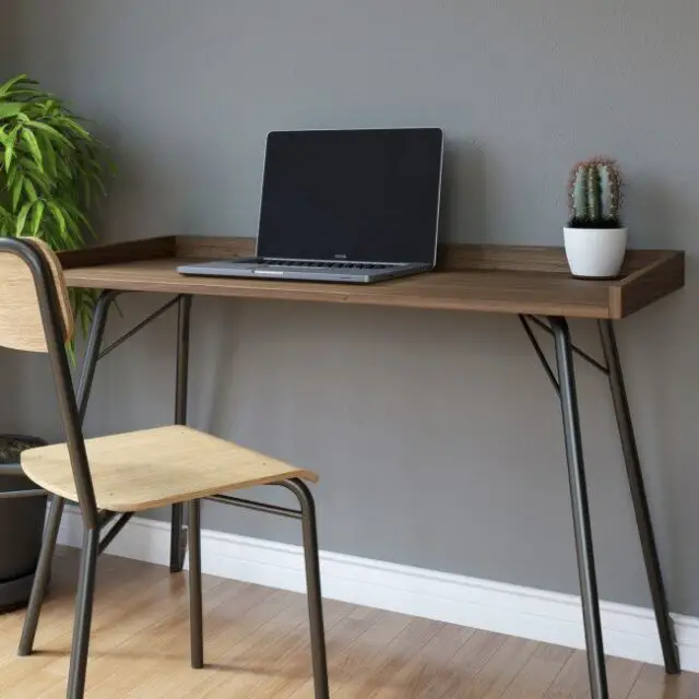 Bureau design métal et bois