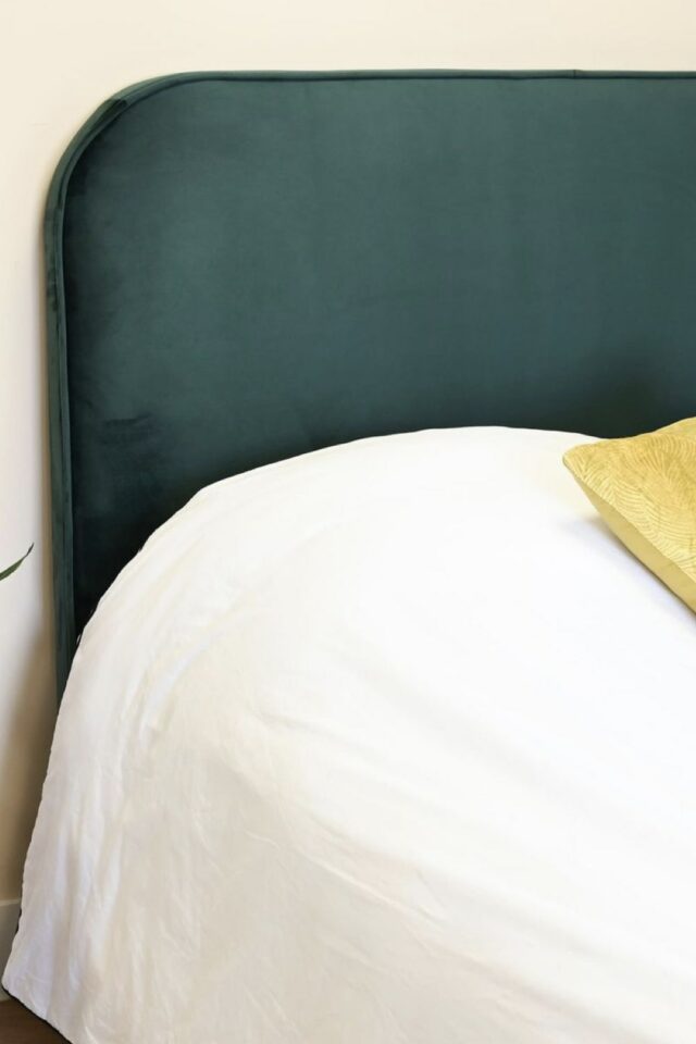Tête de lit en velours MARSELLA vert 