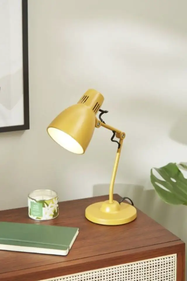 intégrer touche couleur bureau lampe de bureau articulée jaune 