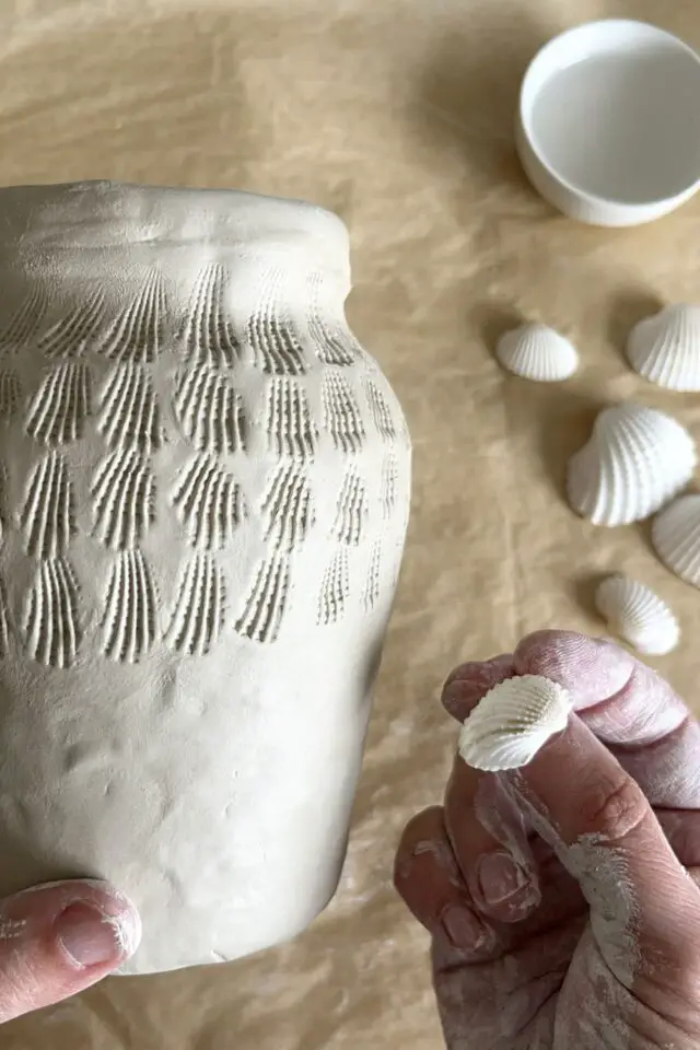 blog créatif bricolage DIY Mila Luce vase en agile customisé avec des coquillage 