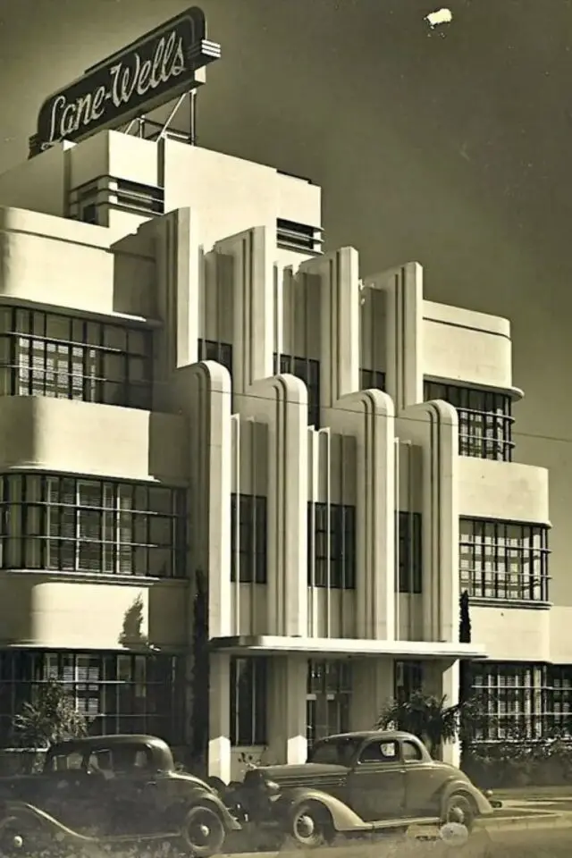 style paquebot architecture objet façade bâtiment années 30 Etats-Unis vintage Streamline Moderne 