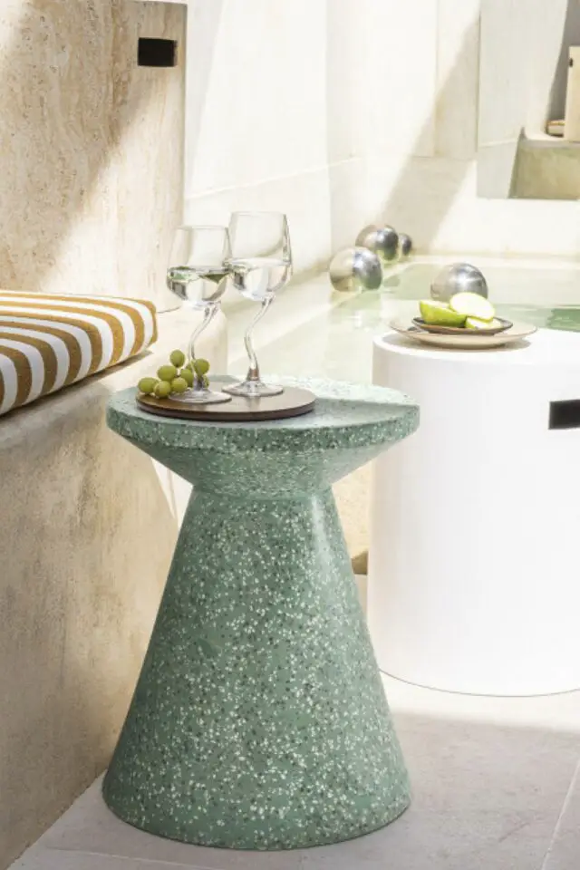 Table d'appoint en terrazzo H46cm