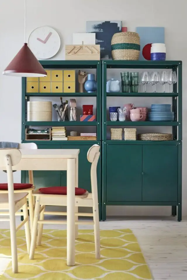 meuble salle a manger rangement Ikea couleur moderne idée décoration 