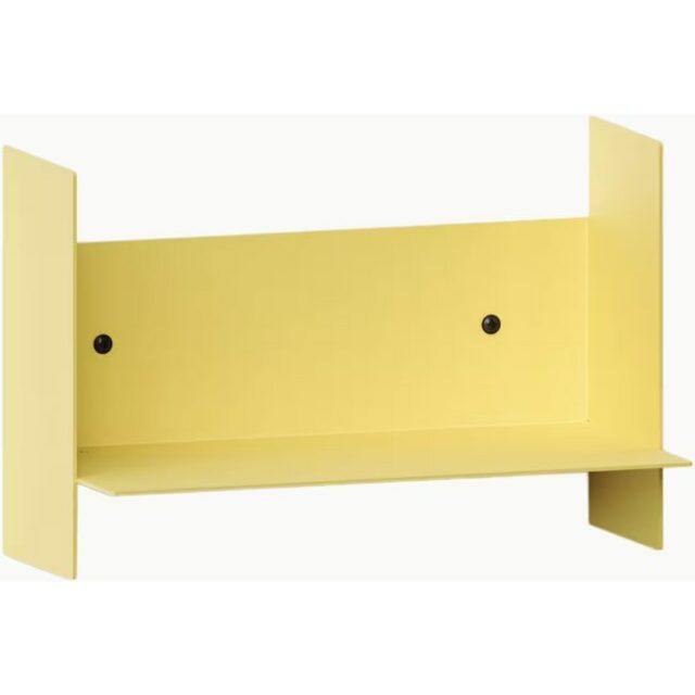 Etagère murale en acier jaune 30cm