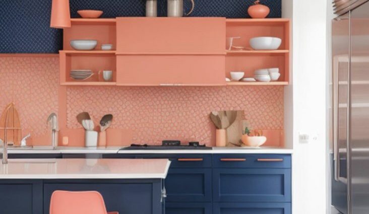 associer bleu et corail décoration exemple références couleurs