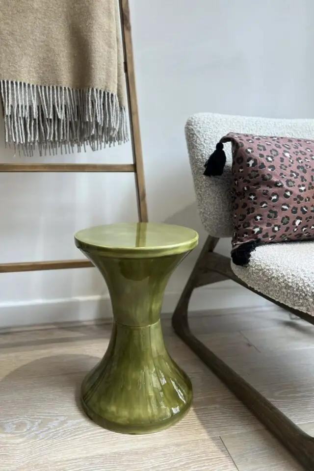 tendances déco des années 2000 tabouret tamtam couleur moderne et naturelle vert 