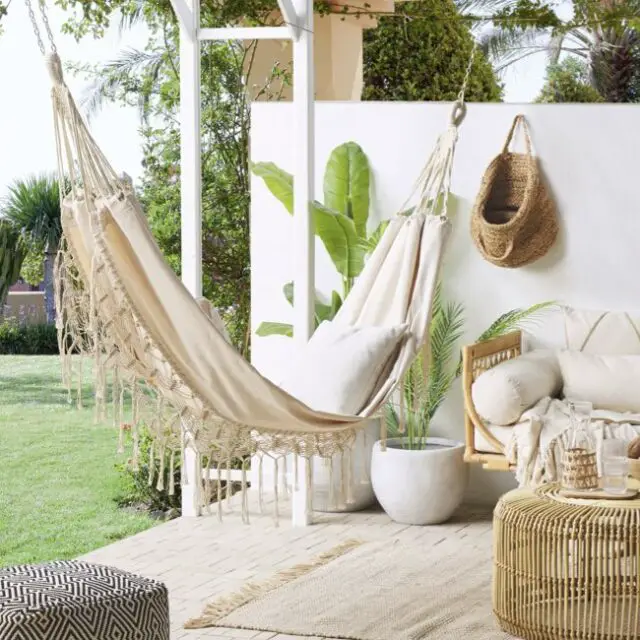 Hamac coton beige
