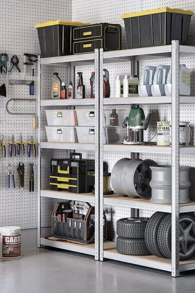 organisation garage rangement étagère meuble fonctionnel organisation pratique 